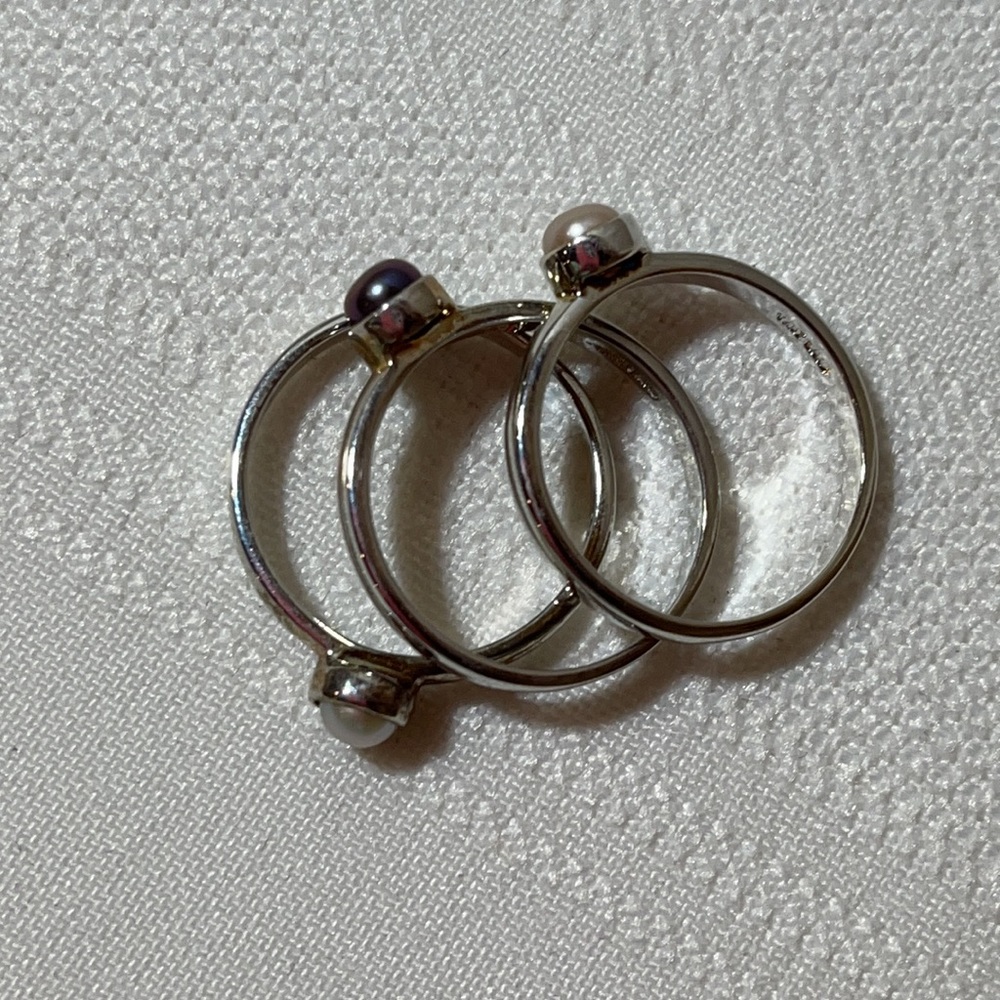 Pearl Skinny Stacking Rings